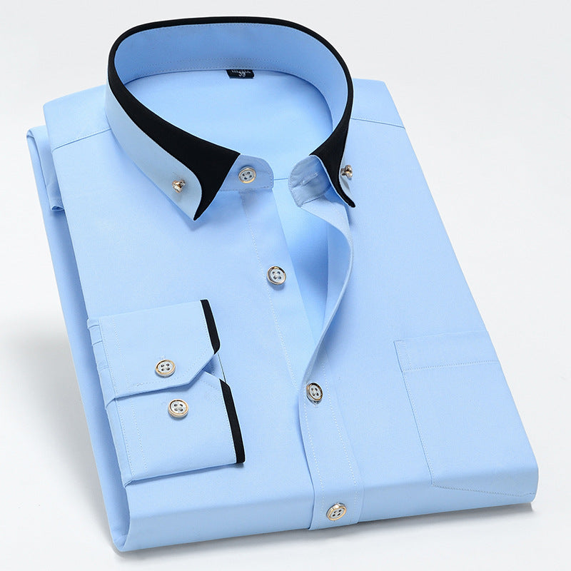 Chemise homme à manches longues stretch