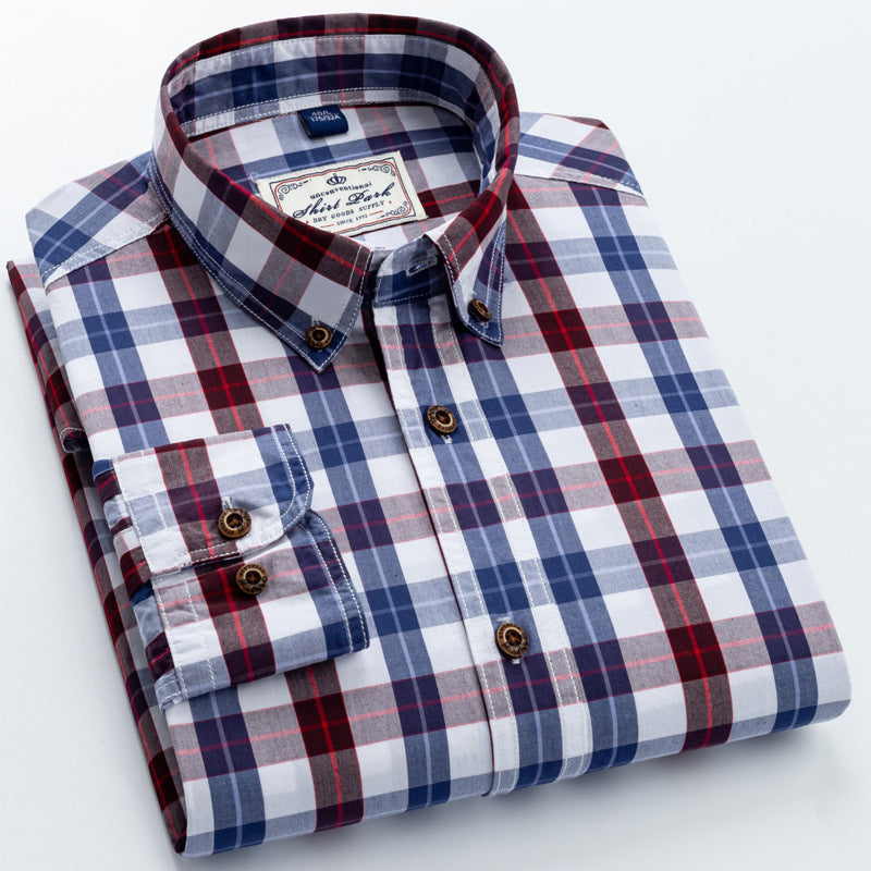 Chemise à carreaux en coton