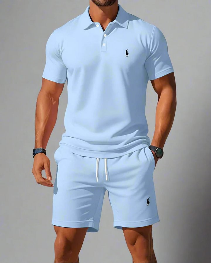 Chemise polo décontractée à revers boutonné