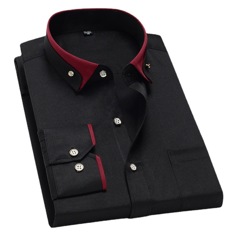 Chemise homme à manches longues stretch