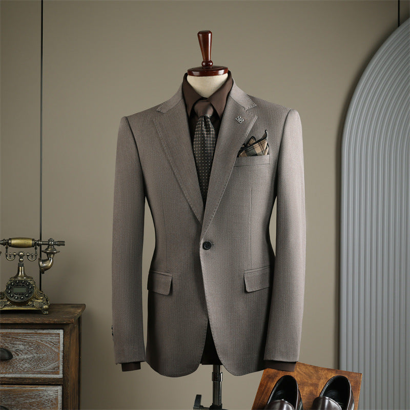 Costume rayé haut de gamme pour homme