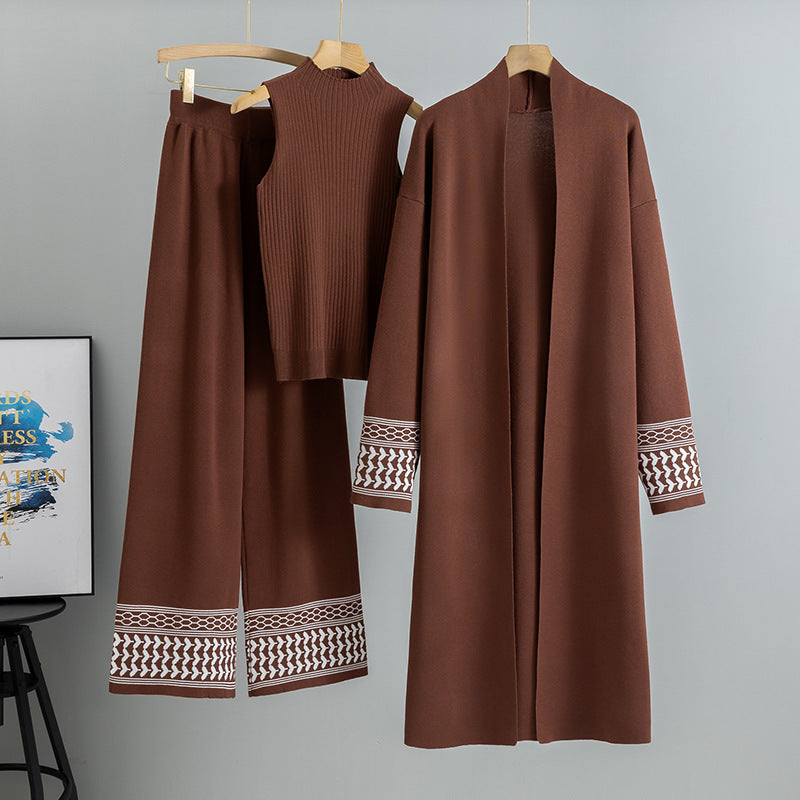 Ensemble trois pièces tendance automne-hiver pour femme