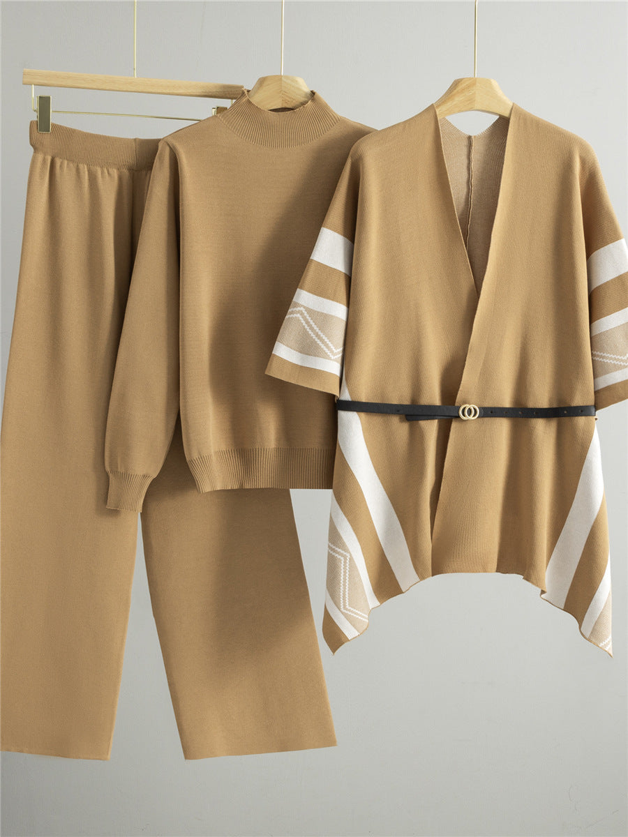 Ensemble trois pièces pour femme, style automne