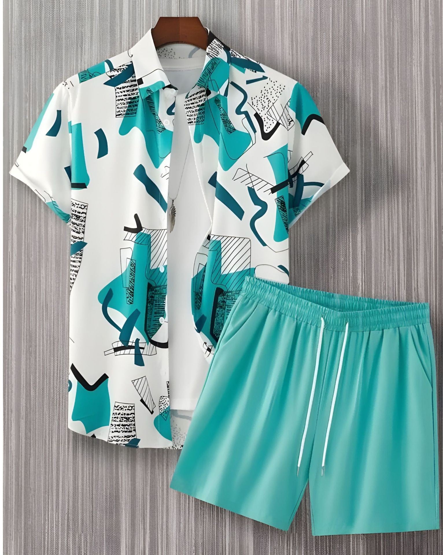 Ensemble homme TEMU Explosions : chemise hawaïenne