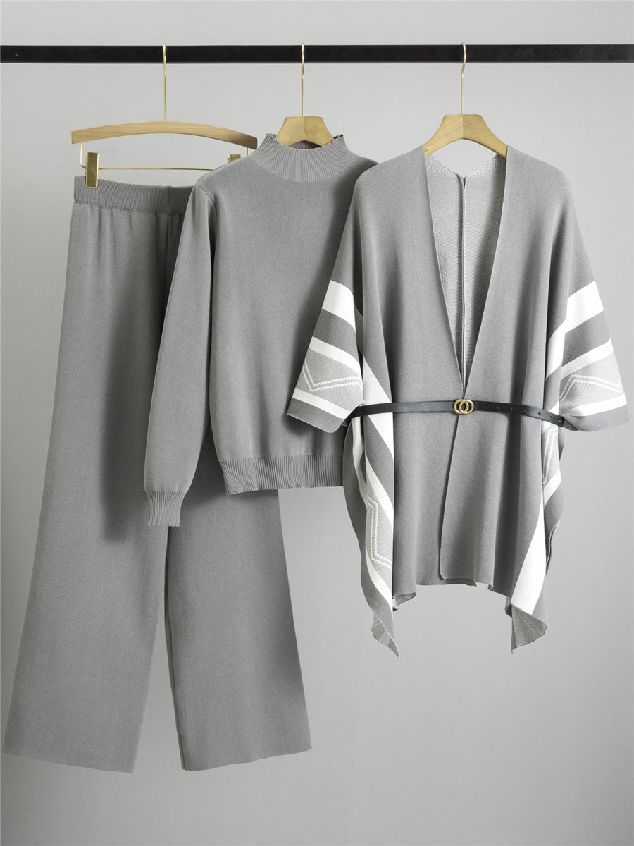Ensemble trois pièces pour femme, style automne