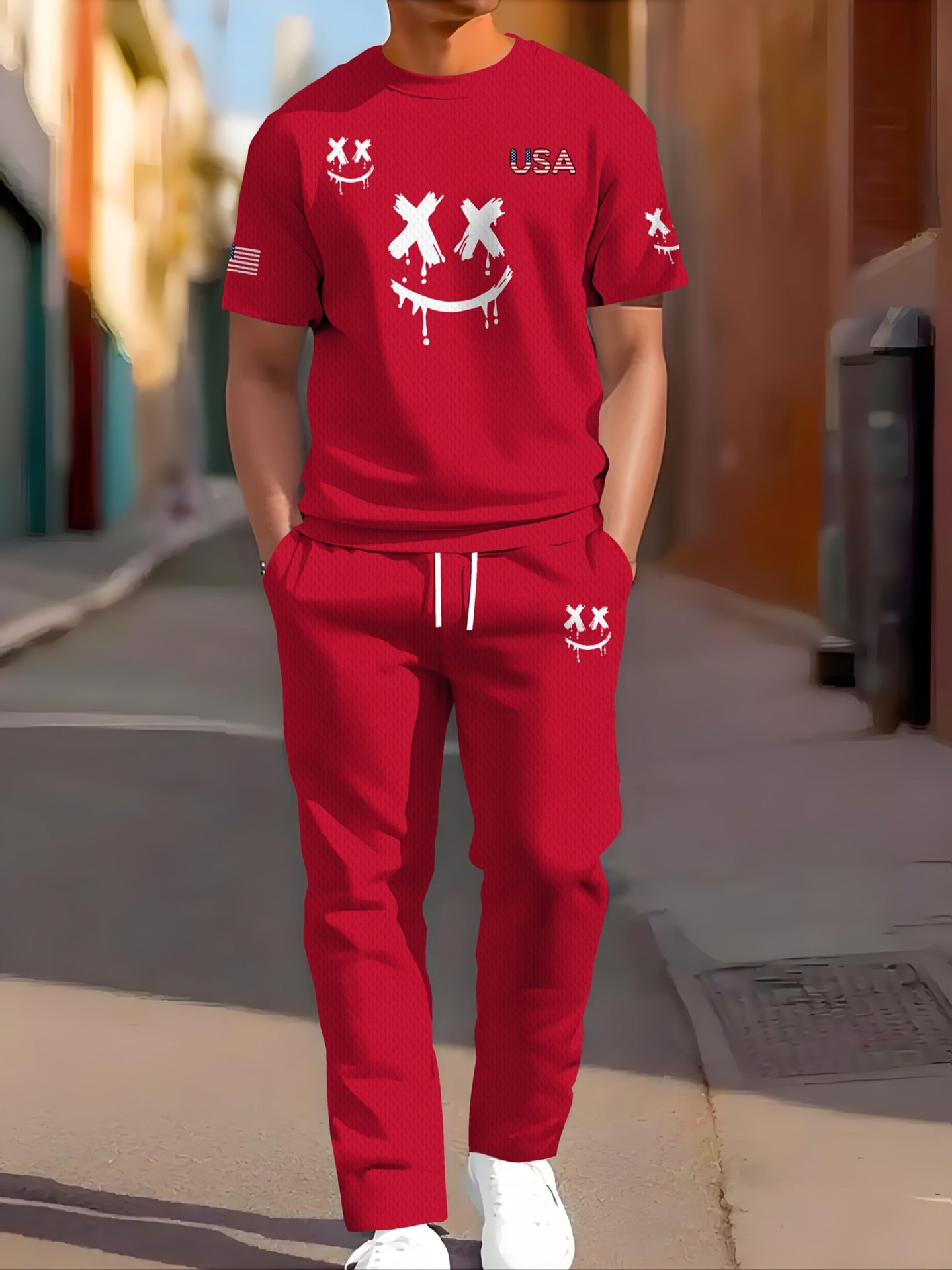 Ensemble deux pièces imprimé pour homme