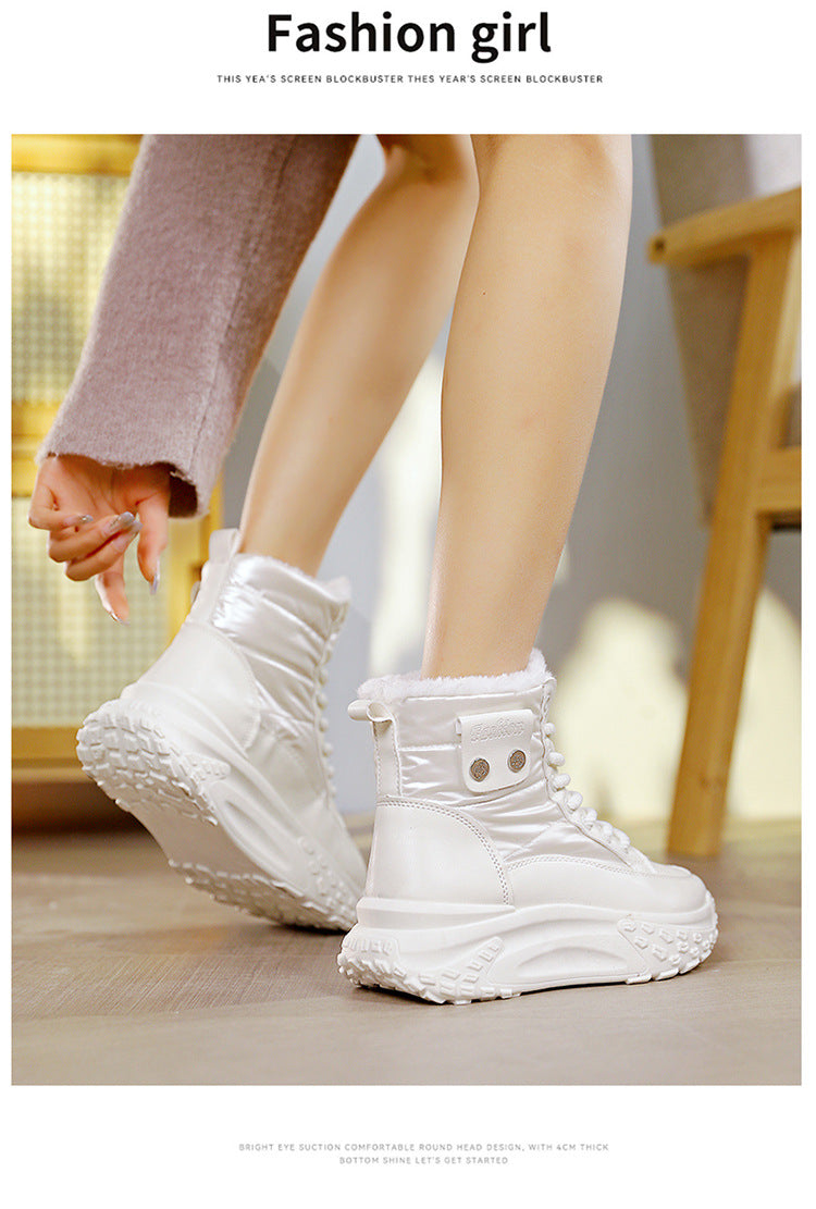Bottes de neige pour femmes avec doublure en peluche