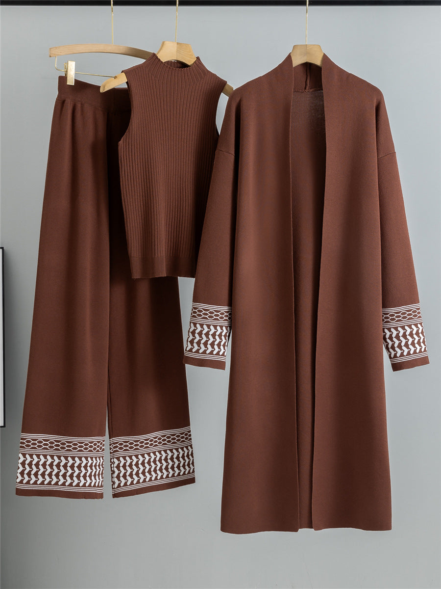 Ensemble trois pièces tendance automne-hiver pour femme
