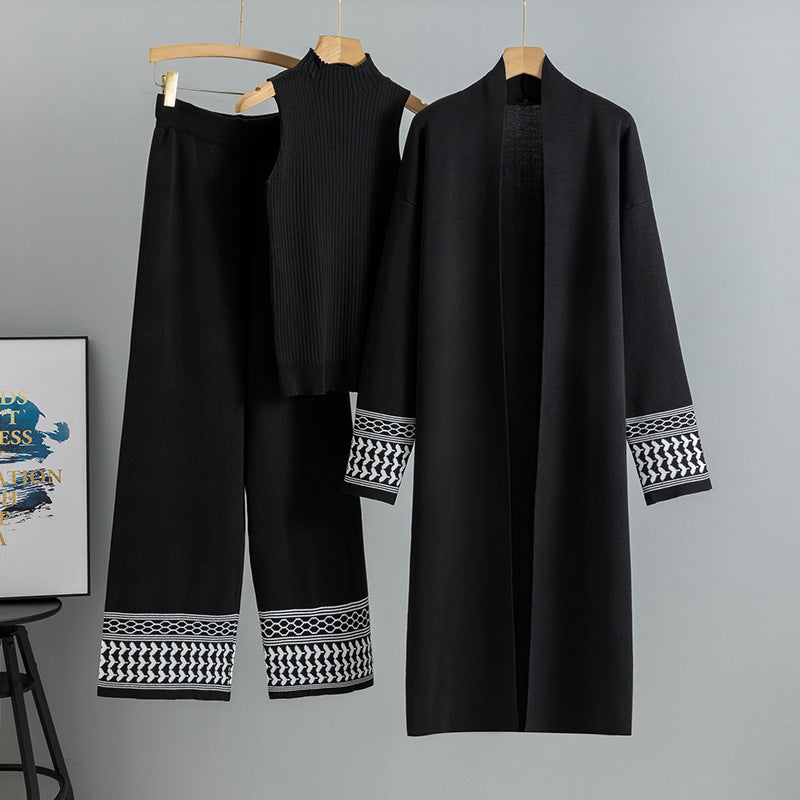 Ensemble trois pièces tendance automne-hiver pour femme