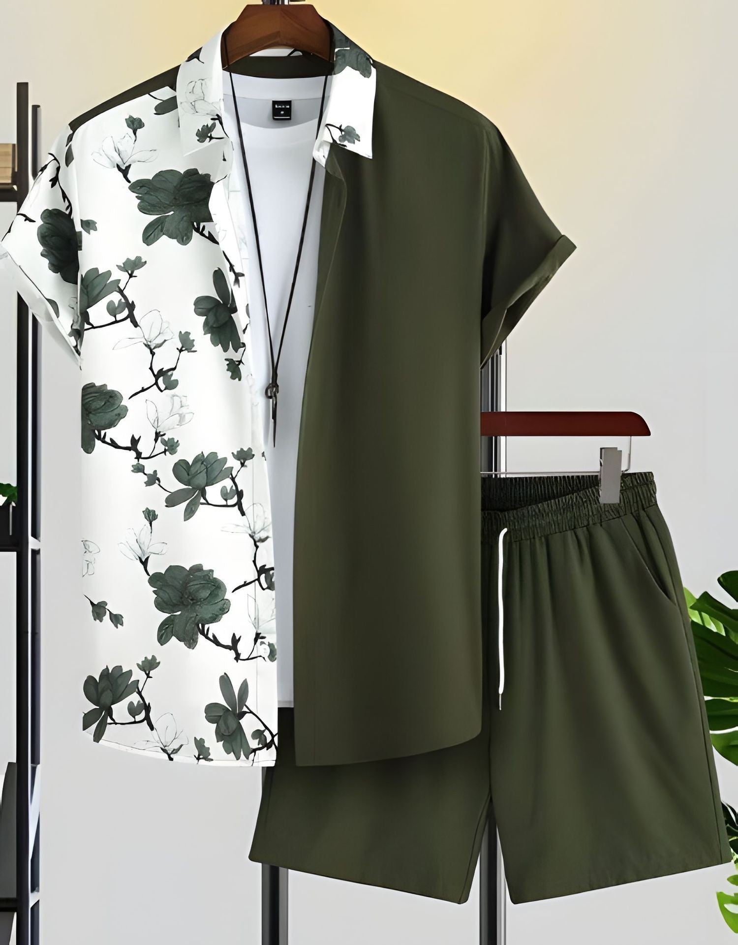 Ensemble homme TEMU Explosions : chemise hawaïenne