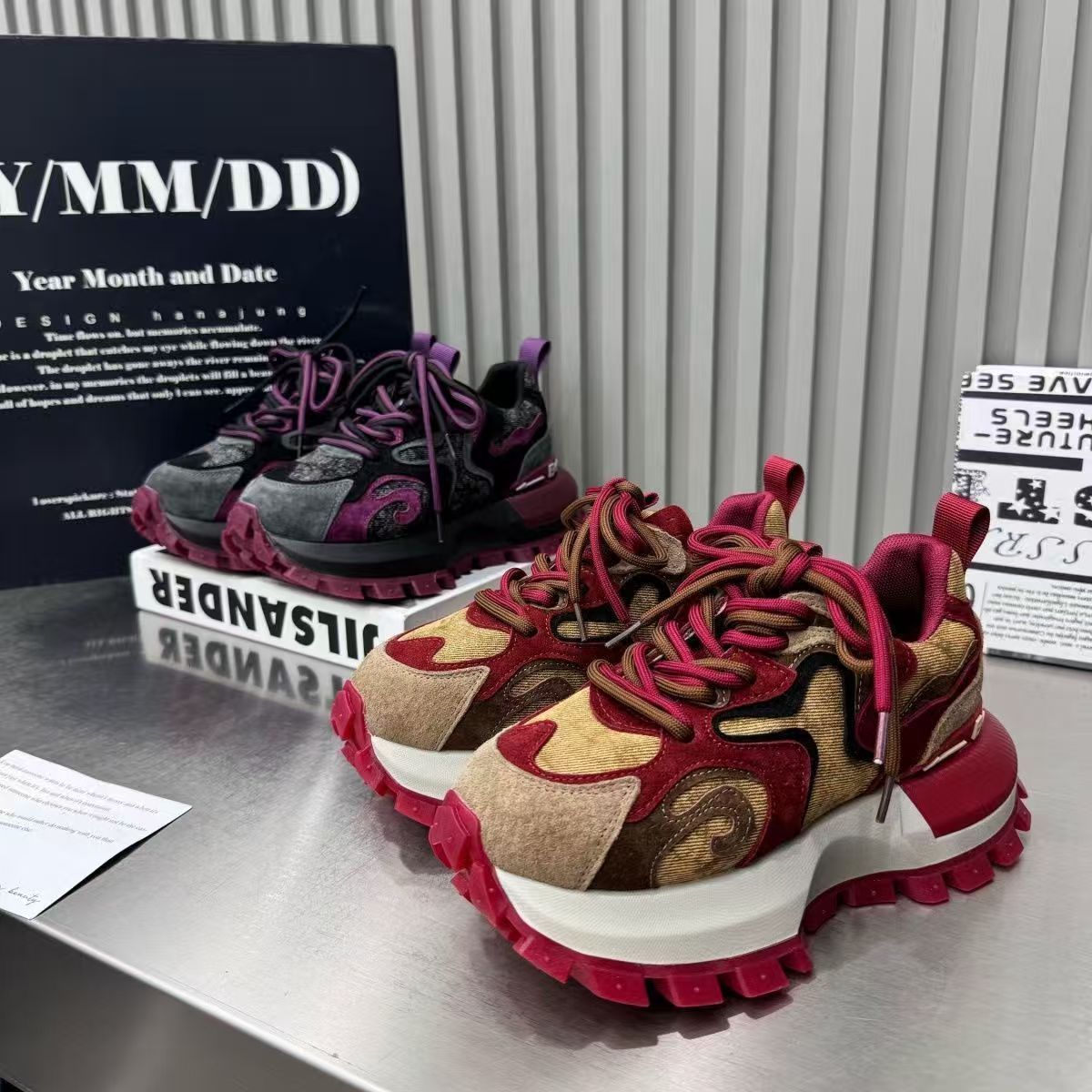 Chaussures compensées pour femmes, semelle épaisse de 6 cm
