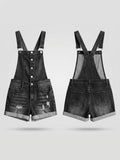 Salopettes en jean déchiré pour femme