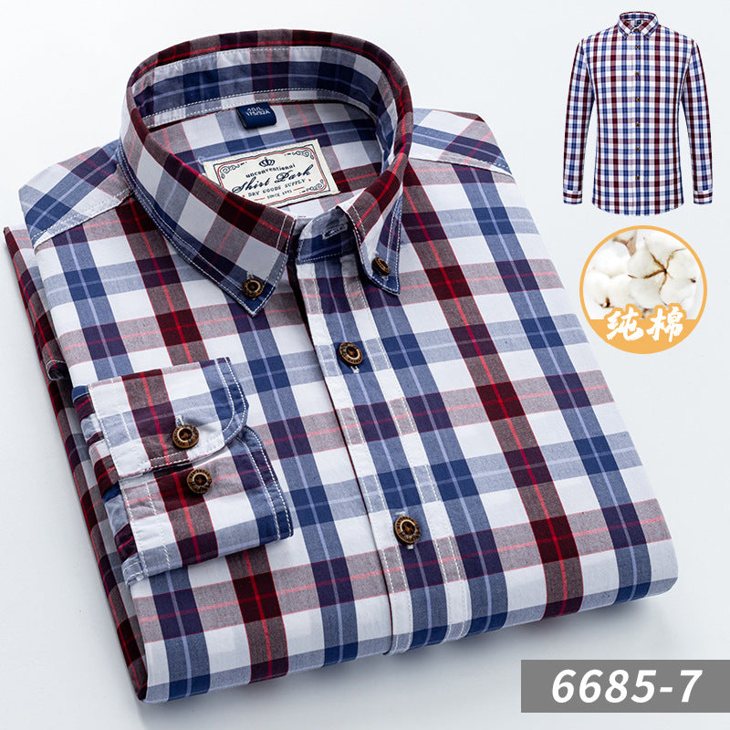 Chemise à carreaux en coton