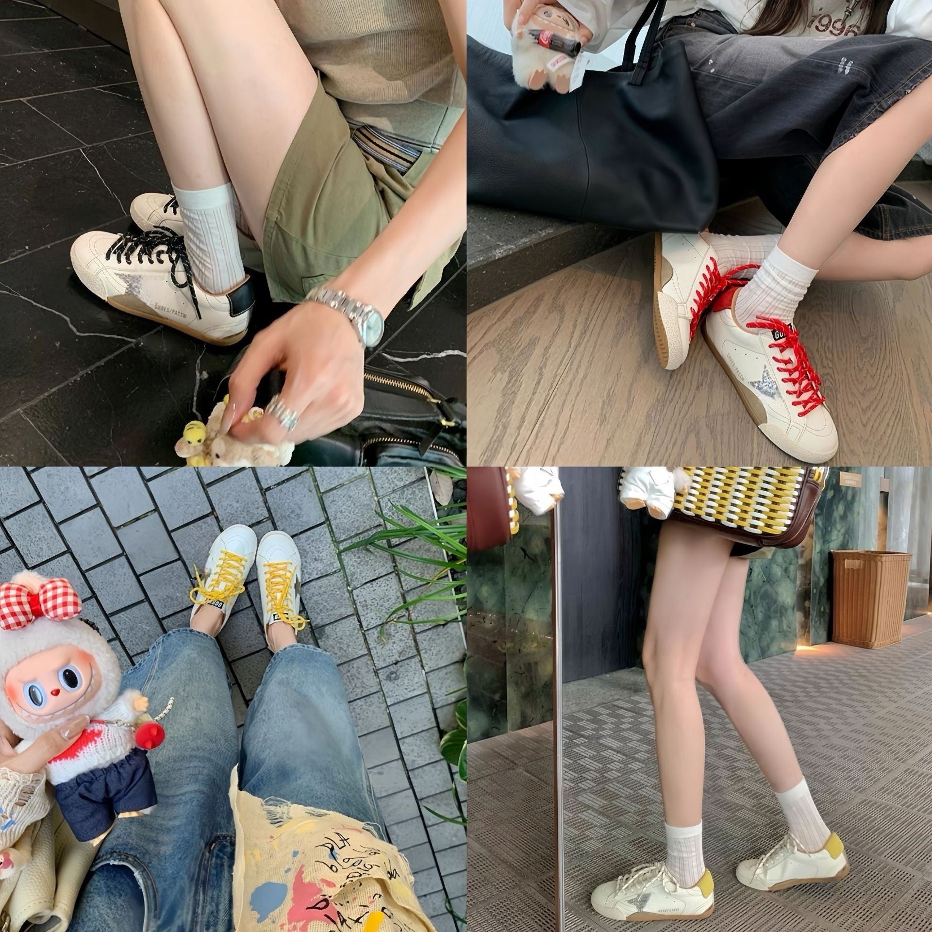 Chaussures d'entraînement rétro bicolores