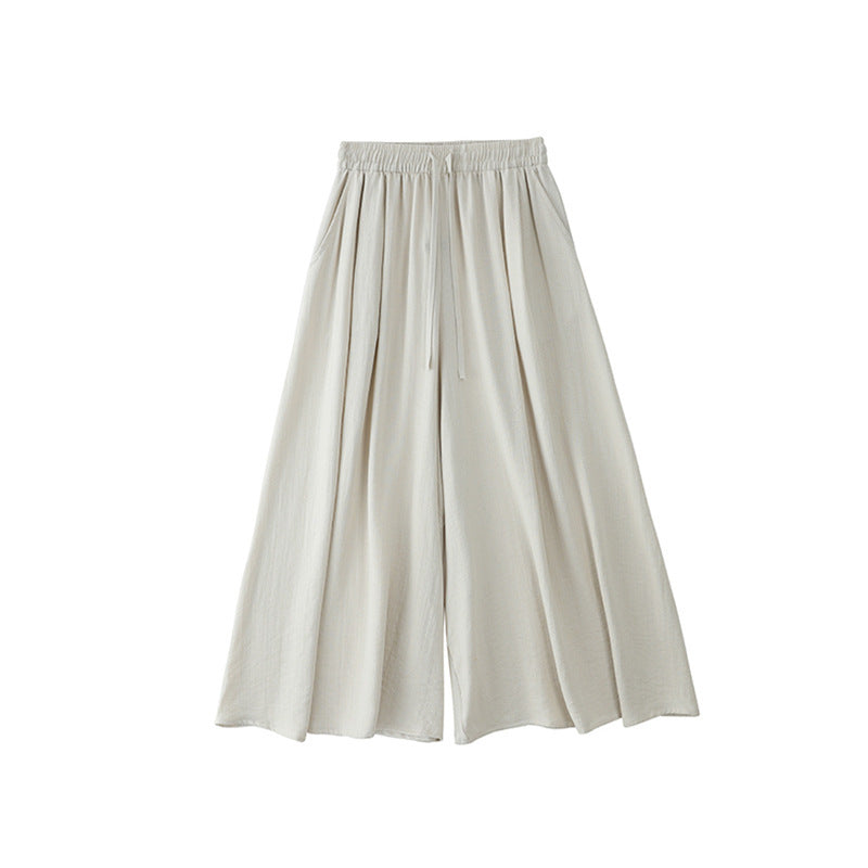 Pantalon large en lin pour femme, collection 2026