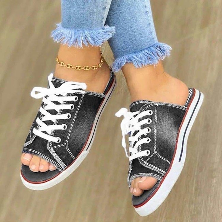 Sandales d'été en toile, style coréen