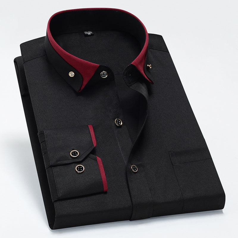 Chemise homme à manches longues stretch