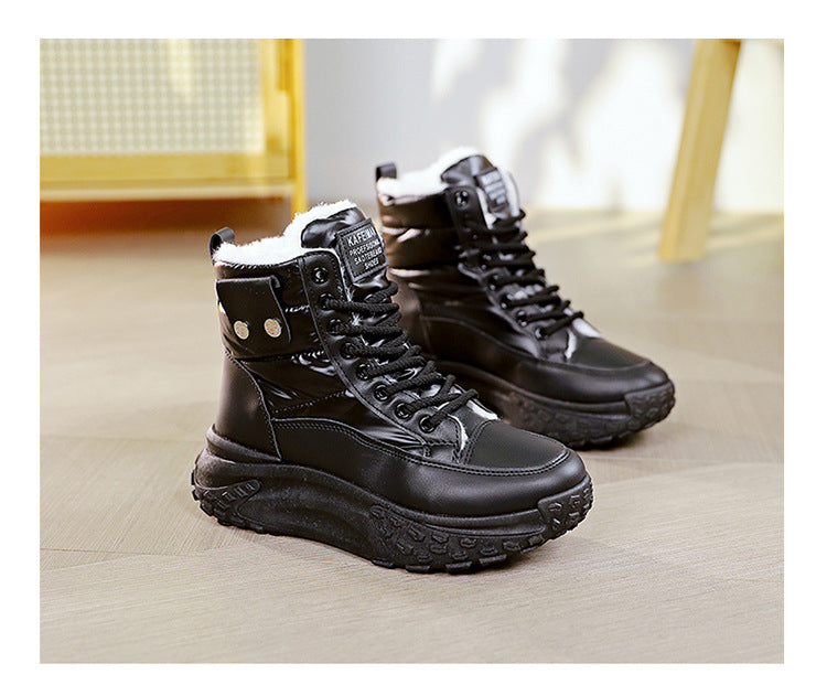 Bottes de neige pour femmes avec doublure en peluche