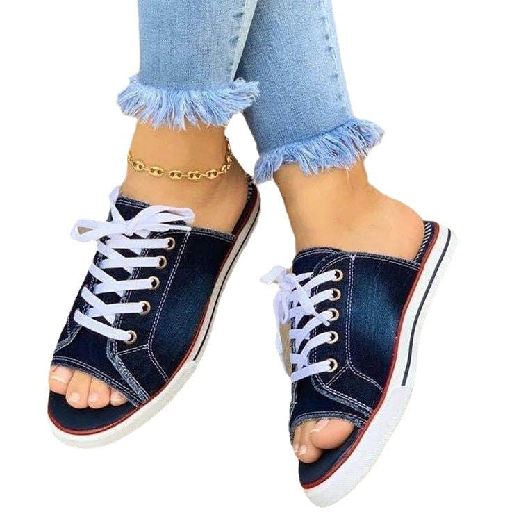 Sandales d'été en toile, style coréen