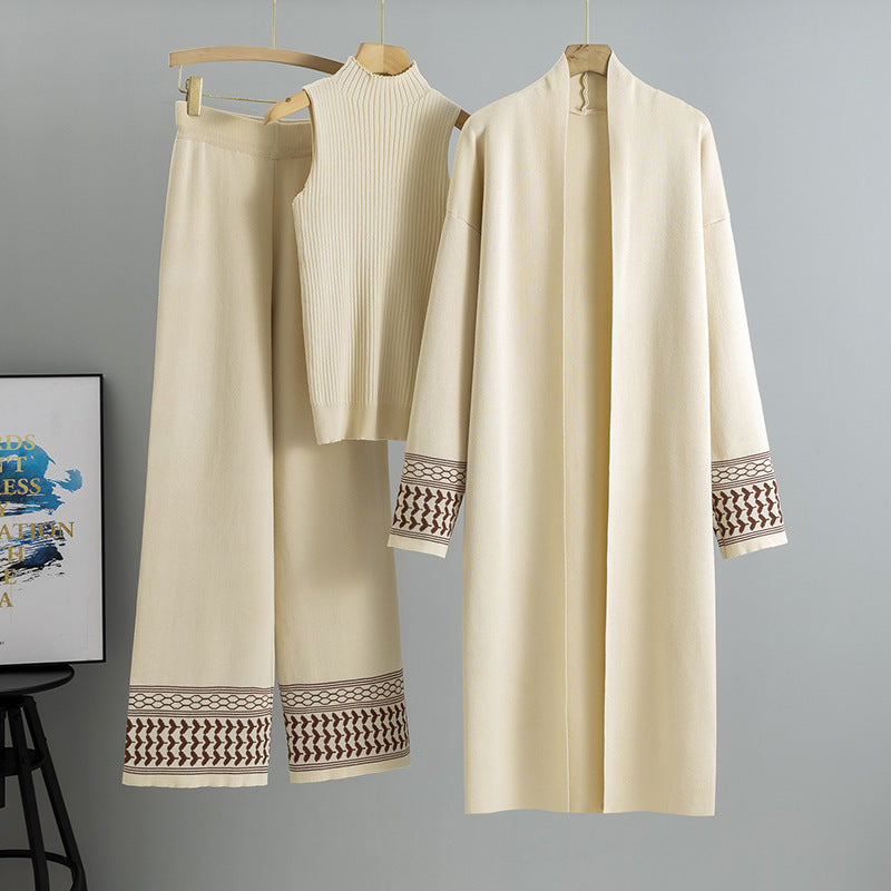 Ensemble trois pièces tendance automne-hiver pour femme