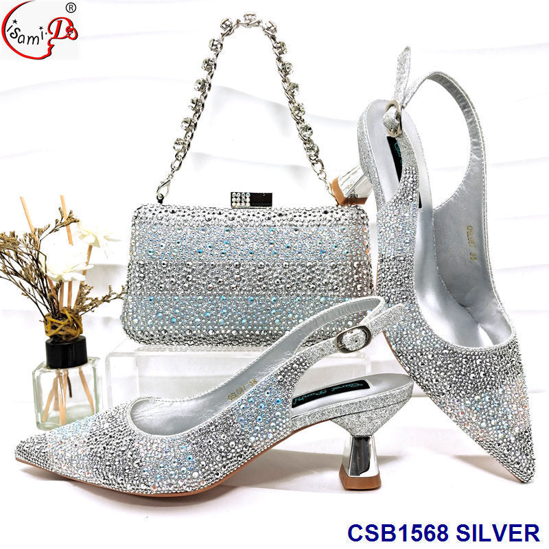 Sandales à talons hauts rayées et strass