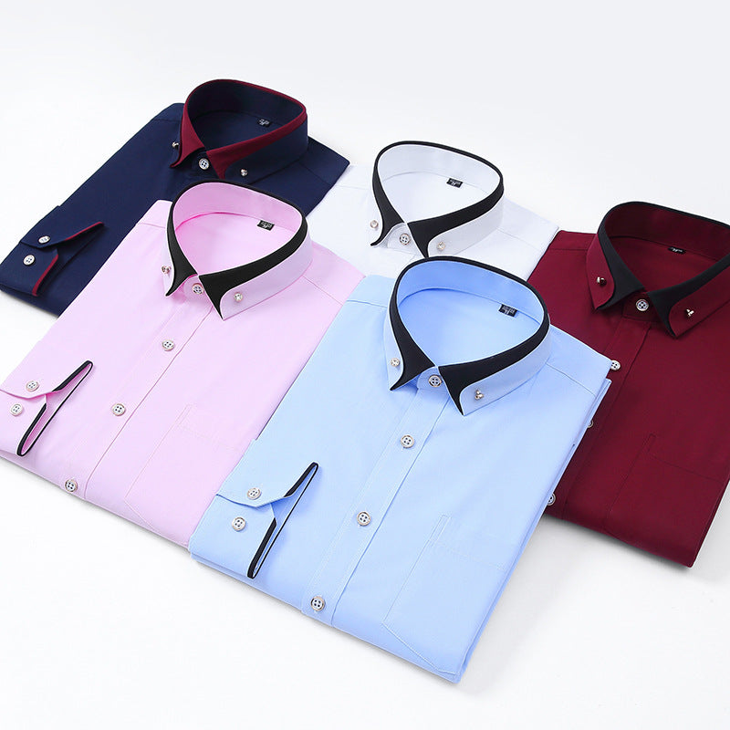 Chemise homme à manches longues stretch