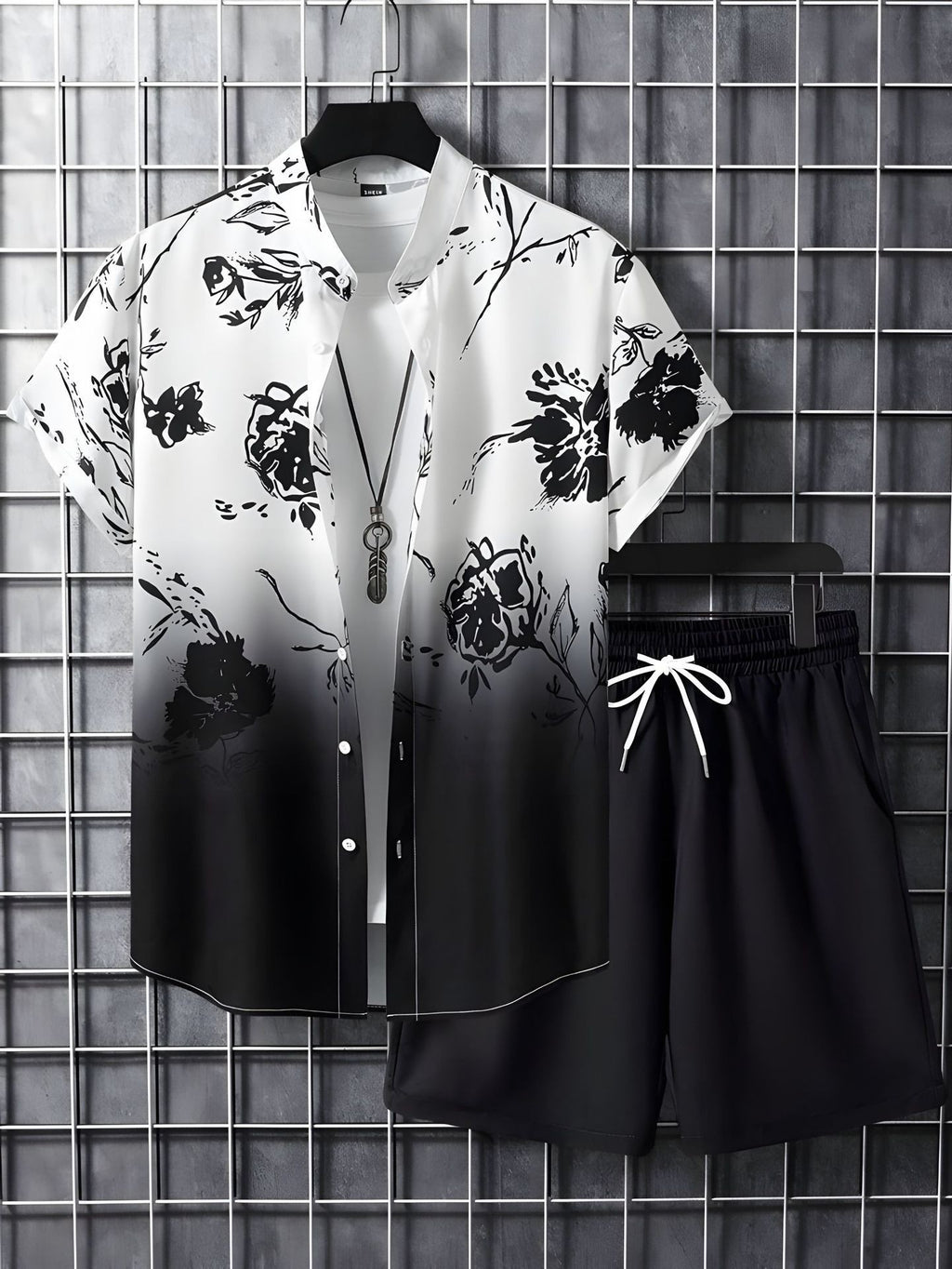 Ensemble homme TEMU Explosions : chemise hawaïenne