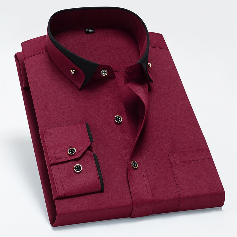Chemise homme à manches longues stretch