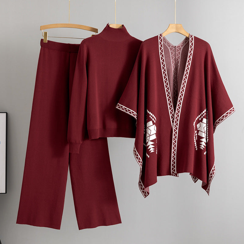 Ensemble trois pièces pour femme, style décontracté et ample