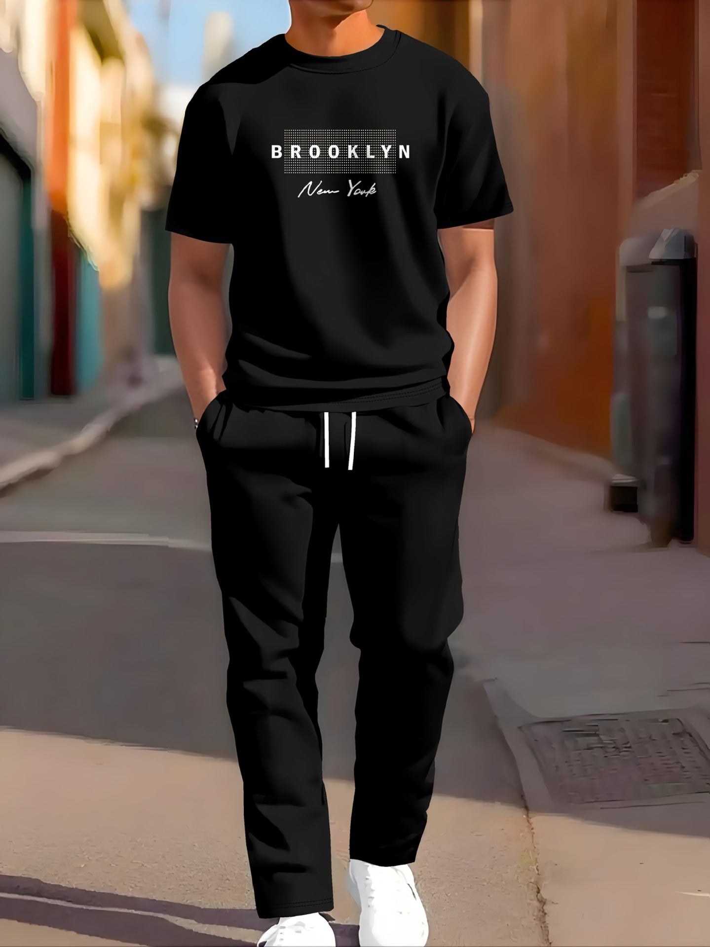 Ensemble deux pièces imprimé pour homme