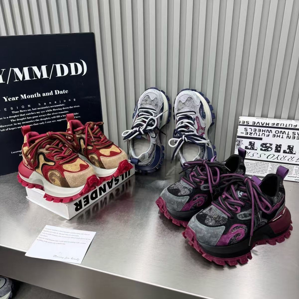 Chaussures compensées pour femmes, semelle épaisse de 6 cm