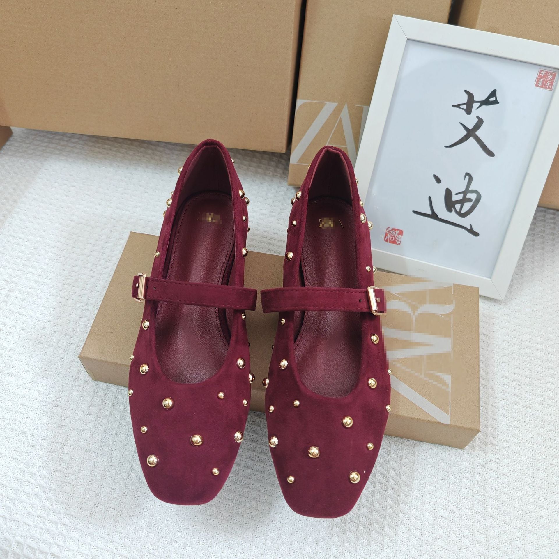 Chaussures Mary Jane à bout rond et petit talon plat