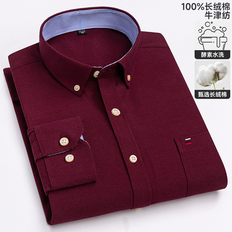 Chemise Oxford à manches longues