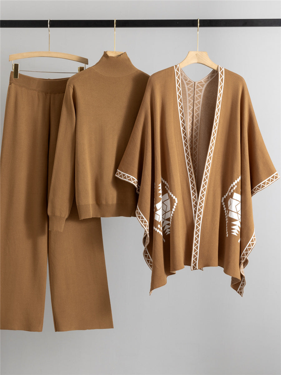 Ensemble trois pièces pour femme, style décontracté et ample