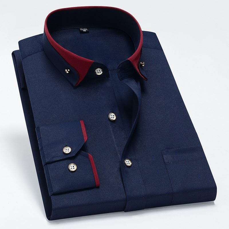 Chemise homme à manches longues stretch