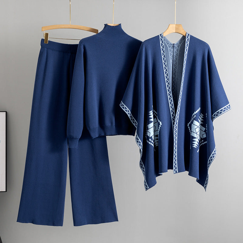 Ensemble trois pièces pour femme, style décontracté et ample